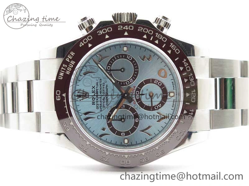 Versatile Daytona 116506 Middle East Edition Noob 1:1 Best Edition 904L SS Case and Bracelet Ice Blue Arabic Dial SA4130 V 2926