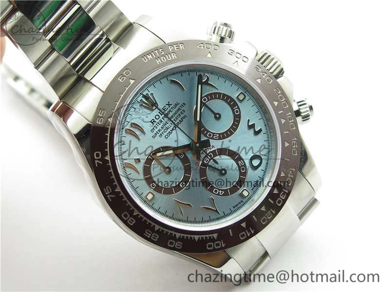 Versatile Daytona 116506 Middle East Edition Noob 1:1 Best Edition 904L SS Case and Bracelet Ice Blue Arabic Dial SA4130 V 2926