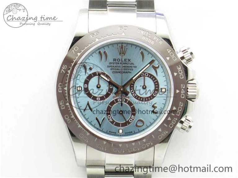 Versatile Daytona 116506 Middle East Edition Noob 1:1 Best Edition 904L SS Case and Bracelet Ice Blue Arabic Dial SA4130 V 2926