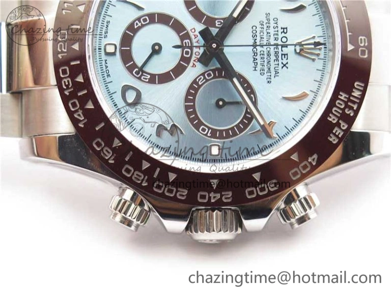 Versatile Daytona 116506 Middle East Edition Noob 1:1 Best Edition 904L SS Case and Bracelet Ice Blue Arabic Dial SA4130 V 2926