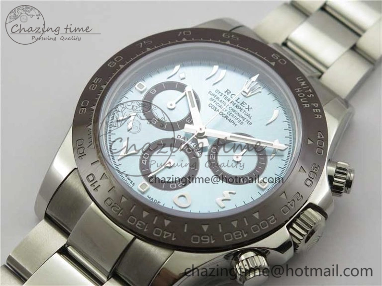 Versatile Daytona 116506 Middle East Edition Noob 1:1 Best Edition 904L SS Case and Bracelet Ice Blue Arabic Dial SA4130 V 2926
