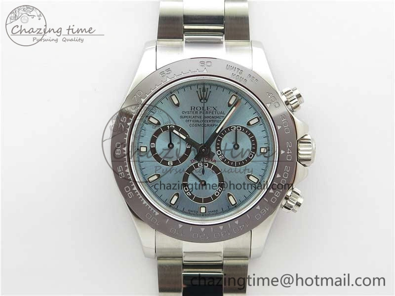 Daytona 116506 Noob 1:1 Best Edition Ceramic Bezel Ice Blue Dial on SS Bracelet A DailyWear 2979