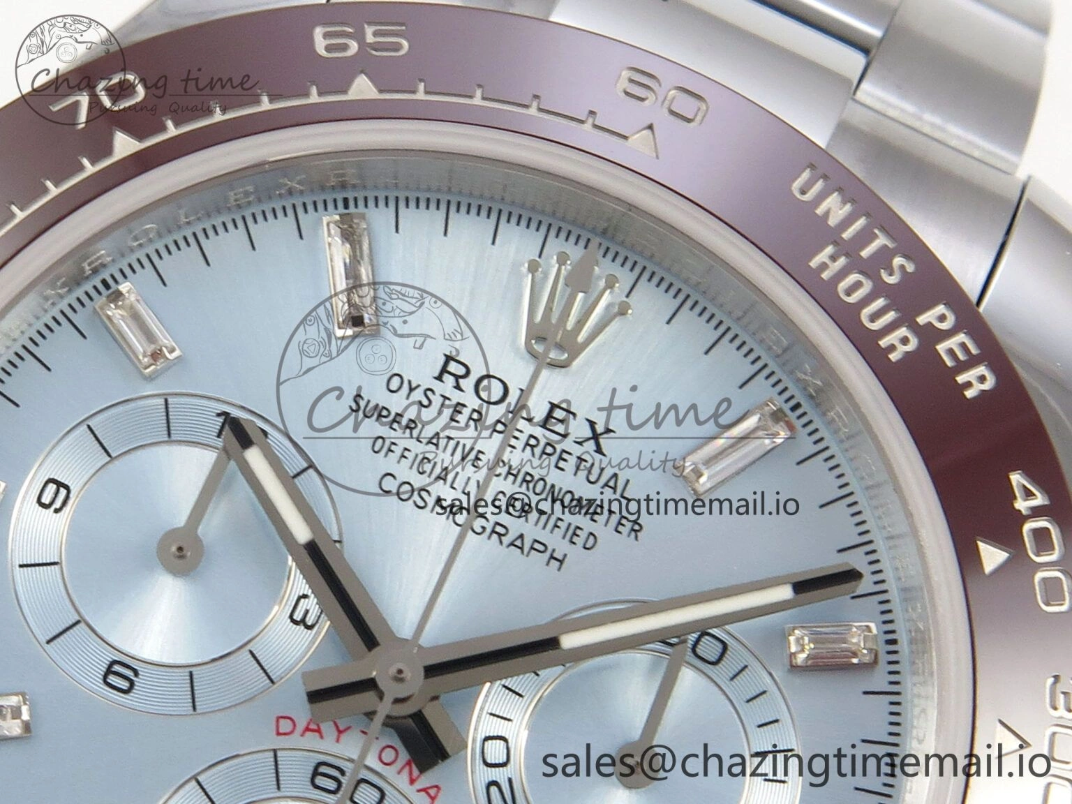 Daytona 116506 SS 3CF 1:1 Best Edition Brown Bezel Ice Blue Crystal Dial on SS Bracelet SH4130 V2(Mod Version) Seasonal 10810