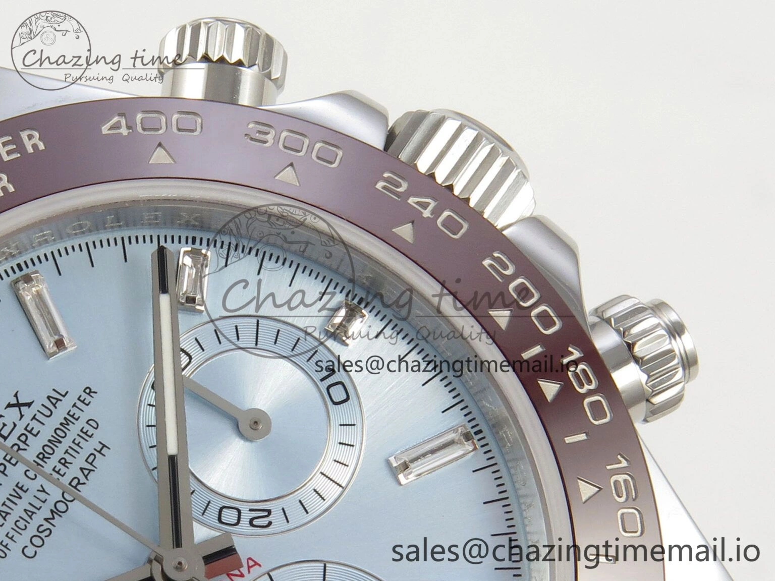 Daytona 116506 SS 3CF 1:1 Best Edition Brown Bezel Ice Blue Crystal Dial on SS Bracelet SH4130 V2(Mod Version) Seasonal 10810