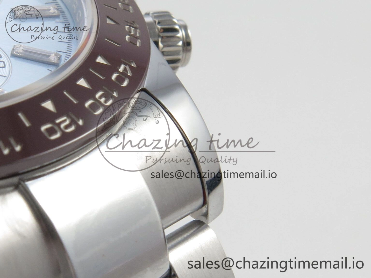 Daytona 116506 SS 3CF 1:1 Best Edition Brown Bezel Ice Blue Crystal Dial on SS Bracelet SH4130 V2(Mod Version) Seasonal 10810