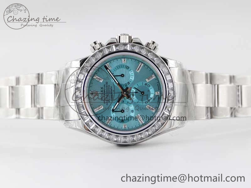 BestValue Daytona 116506 TWF Best Edition Diam SS Arab Ice Blue Dial On SS Bracelet A 2445