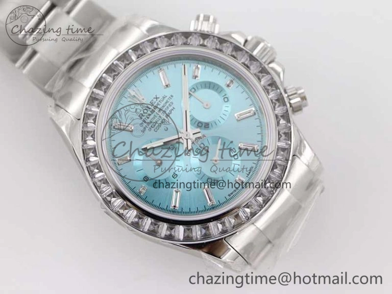 BestValue Daytona 116506 TWF Best Edition Diam SS Arab Ice Blue Dial On SS Bracelet A 2445