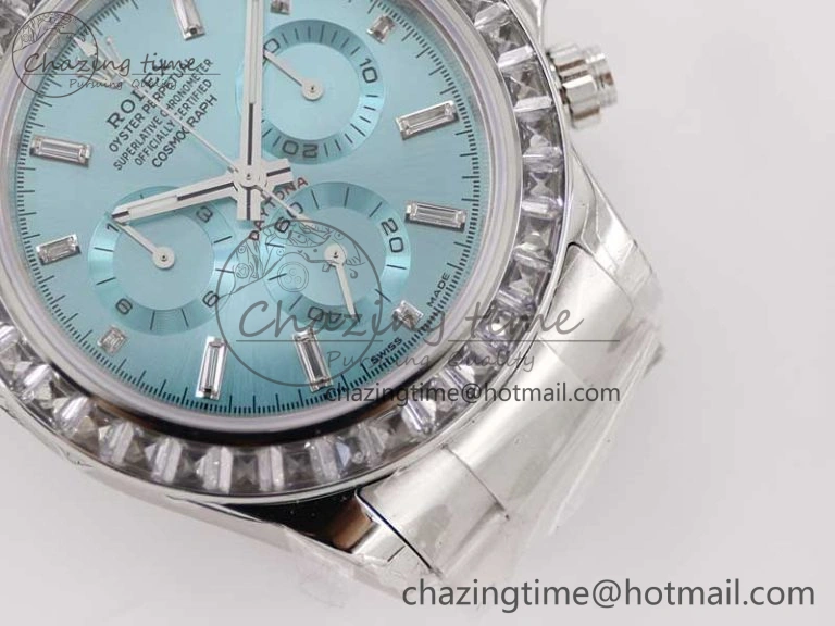 BestValue Daytona 116506 TWF Best Edition Diam SS Arab Ice Blue Dial On SS Bracelet A 2445