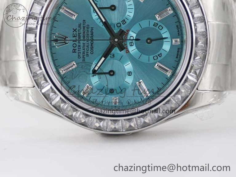 BestValue Daytona 116506 TWF Best Edition Diam SS Arab Ice Blue Dial On SS Bracelet A 2445