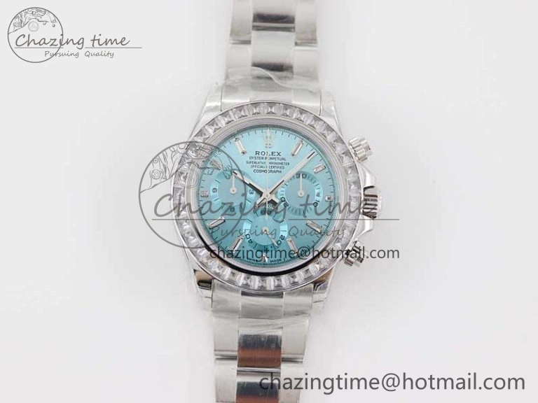 BestValue Daytona 116506 TWF Best Edition Diam SS Arab Ice Blue Dial On SS Bracelet A 2445