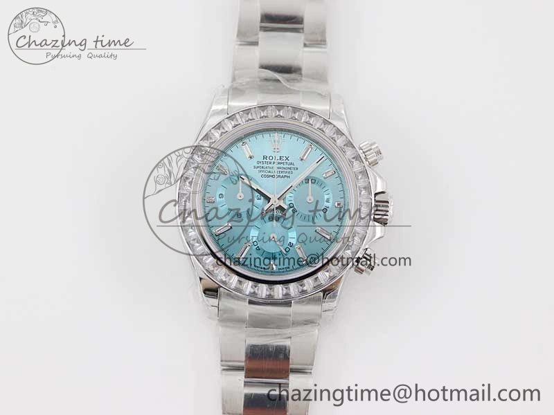 BestValue Daytona 116506 TWF Best Edition Diam SS Arab Ice Blue Dial On SS Bracelet A 2445