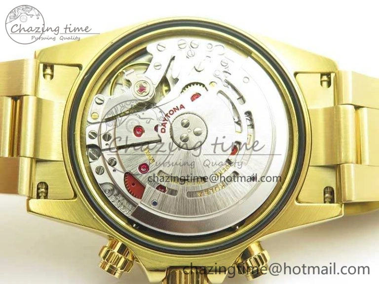 SoftTouch Daytona 116508 ARF 1:1 Best Edition YG Plated 904L SS Case And Bracelet Green Dial A4130 Super Clone 3439
