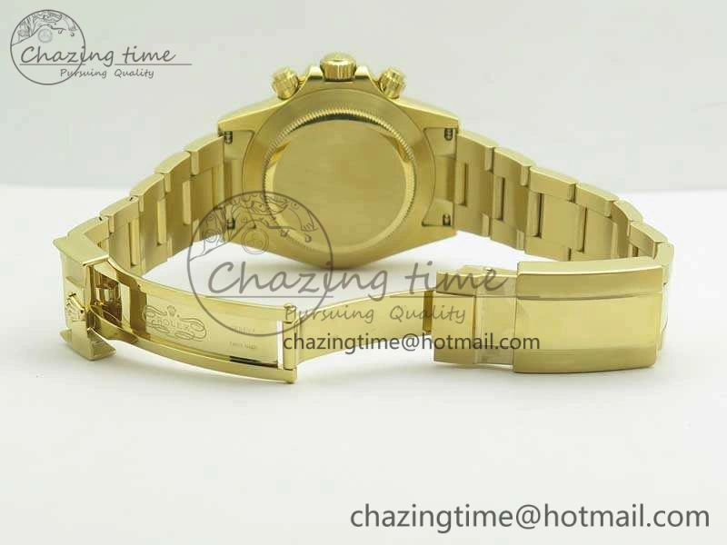 SoftTouch Daytona 116508 ARF 1:1 Best Edition YG Plated 904L SS Case And Bracelet Green Dial A4130 Super Clone 3439