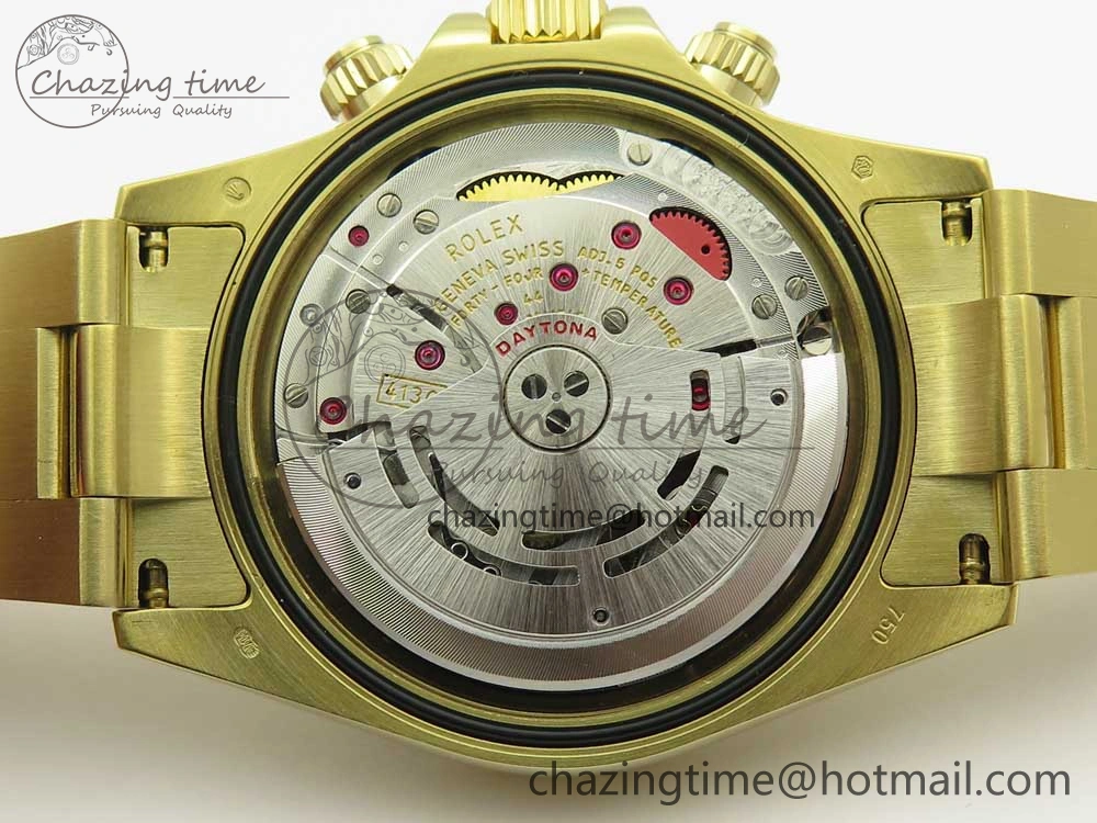 Packable Daytona 116508 ARF 1:1 Best Edition YG Plated 904L SS Case and Bracelet White Dial A4130 Super Clone V 3253