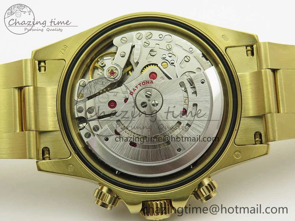Packable Daytona 116508 ARF 1:1 Best Edition YG Plated 904L SS Case and Bracelet White Dial A4130 Super Clone V 3253