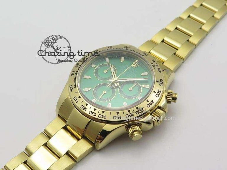 Original Daytona 116508 BP Maker Best Edition YG Green Dial On YG Bracelet A 3972