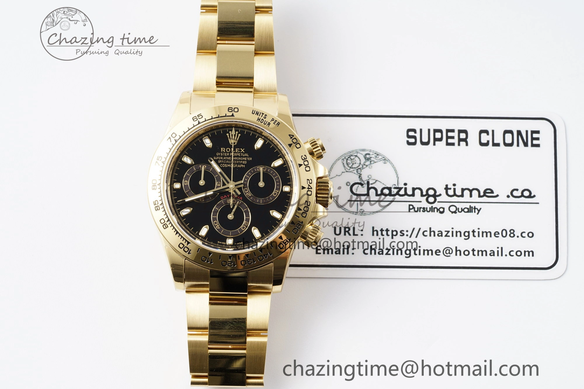 Classic Daytona 116508 BTF 1:1 Best Edition Black Dial on YG Bracelet SA 2150