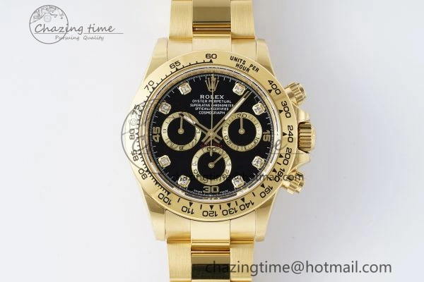 Daytona 116508 BTF 1:1 Best Edition Black Diamonds Dial on YG Bracelet SA Supportive 2151