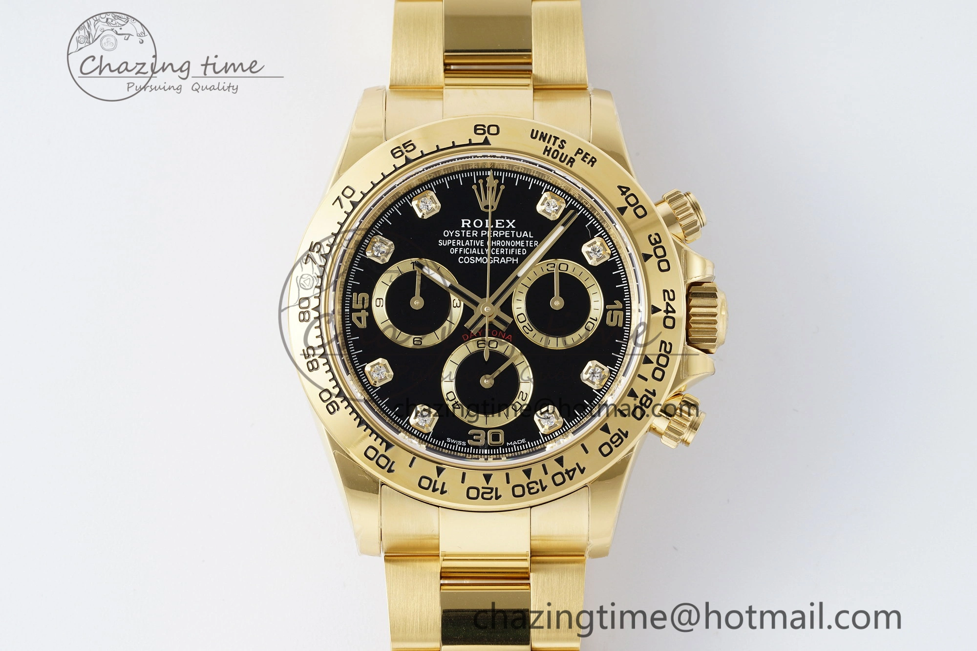 Daytona 116508 BTF 1:1 Best Edition Black Diamonds Dial on YG Bracelet SA Supportive 2151