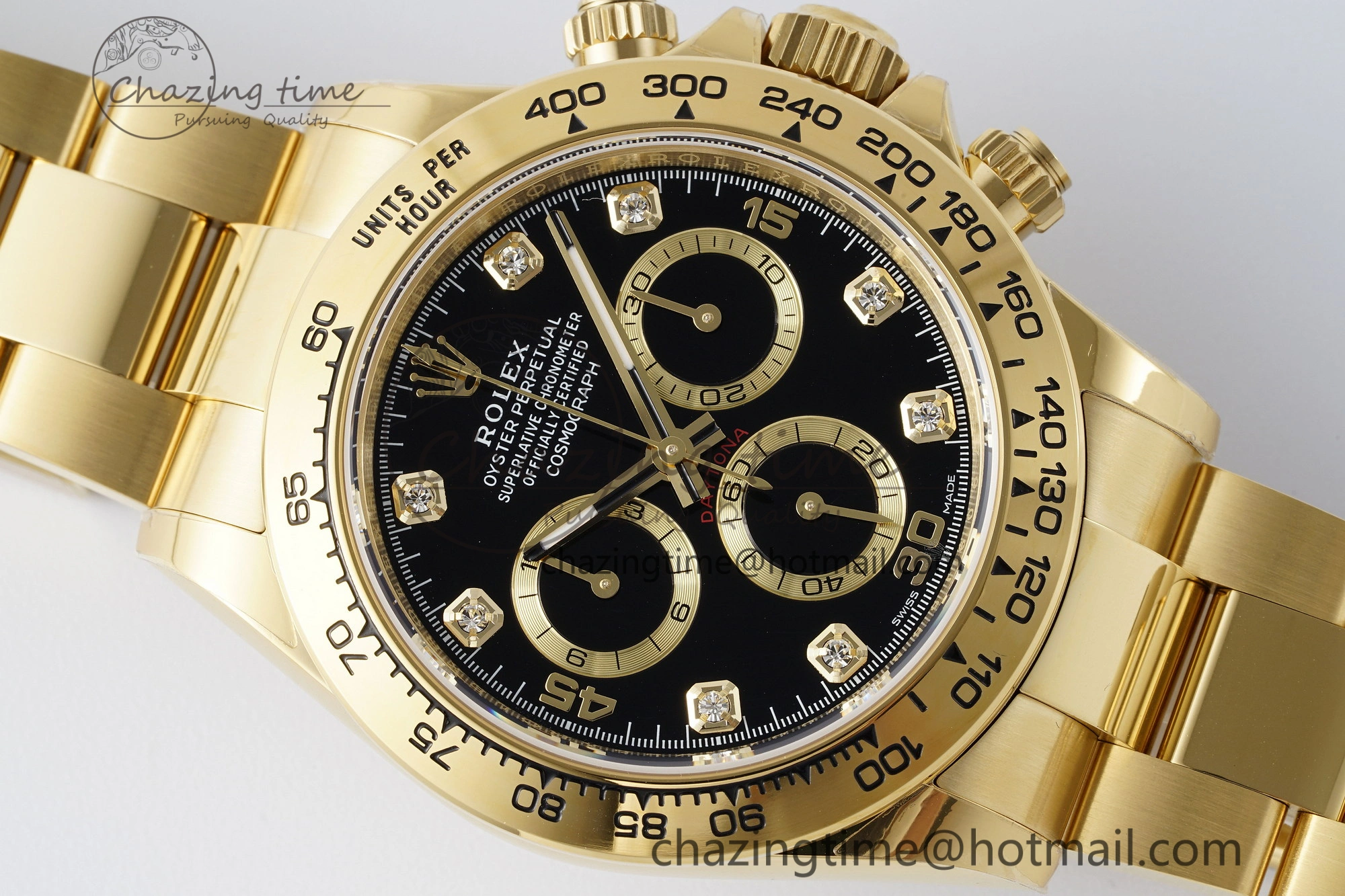 Daytona 116508 BTF 1:1 Best Edition Black Diamonds Dial on YG Bracelet SA Supportive 2151