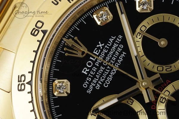 Daytona 116508 BTF 1:1 Best Edition Black Diamonds Dial on YG Bracelet SA Supportive 2151