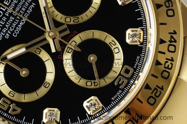 Daytona 116508 BTF 1:1 Best Edition Black Diamonds Dial on YG Bracelet SA Supportive 2151
