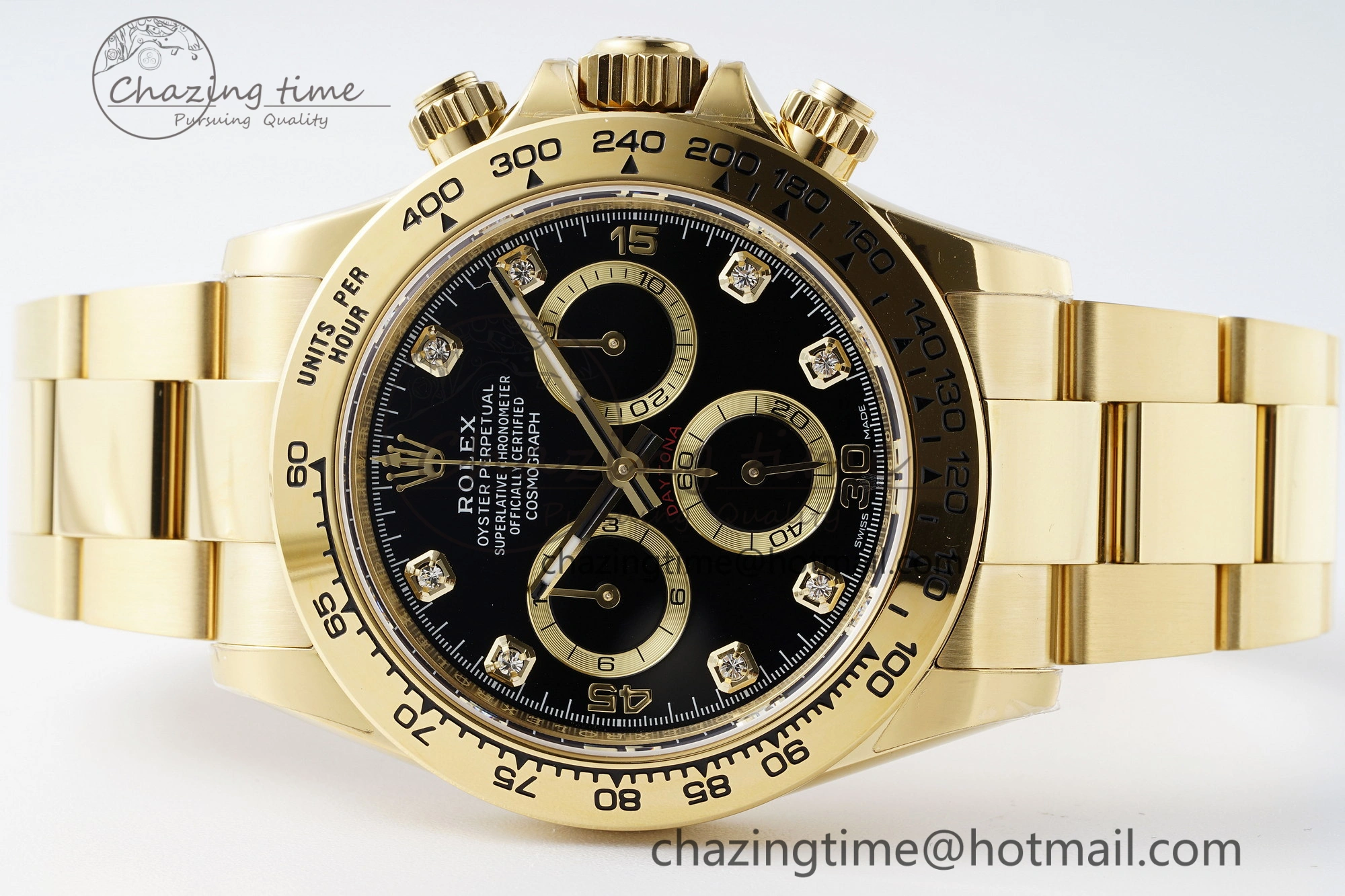 Daytona 116508 BTF 1:1 Best Edition Black Diamonds Dial on YG Bracelet SA Supportive 2151