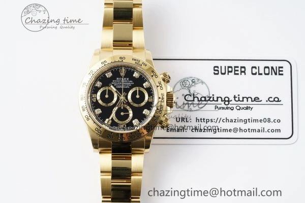 Daytona 116508 BTF 1:1 Best Edition Black Diamonds Dial on YG Bracelet SA Supportive 2151
