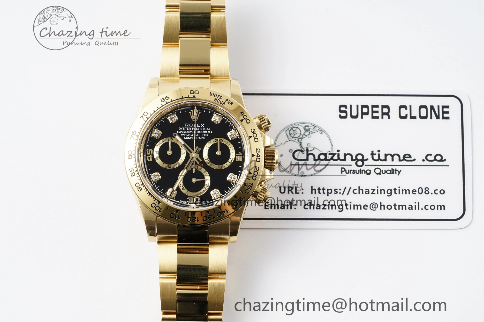 Daytona 116508 BTF 1:1 Best Edition Black Diamonds Dial on YG Bracelet SA Supportive 2151