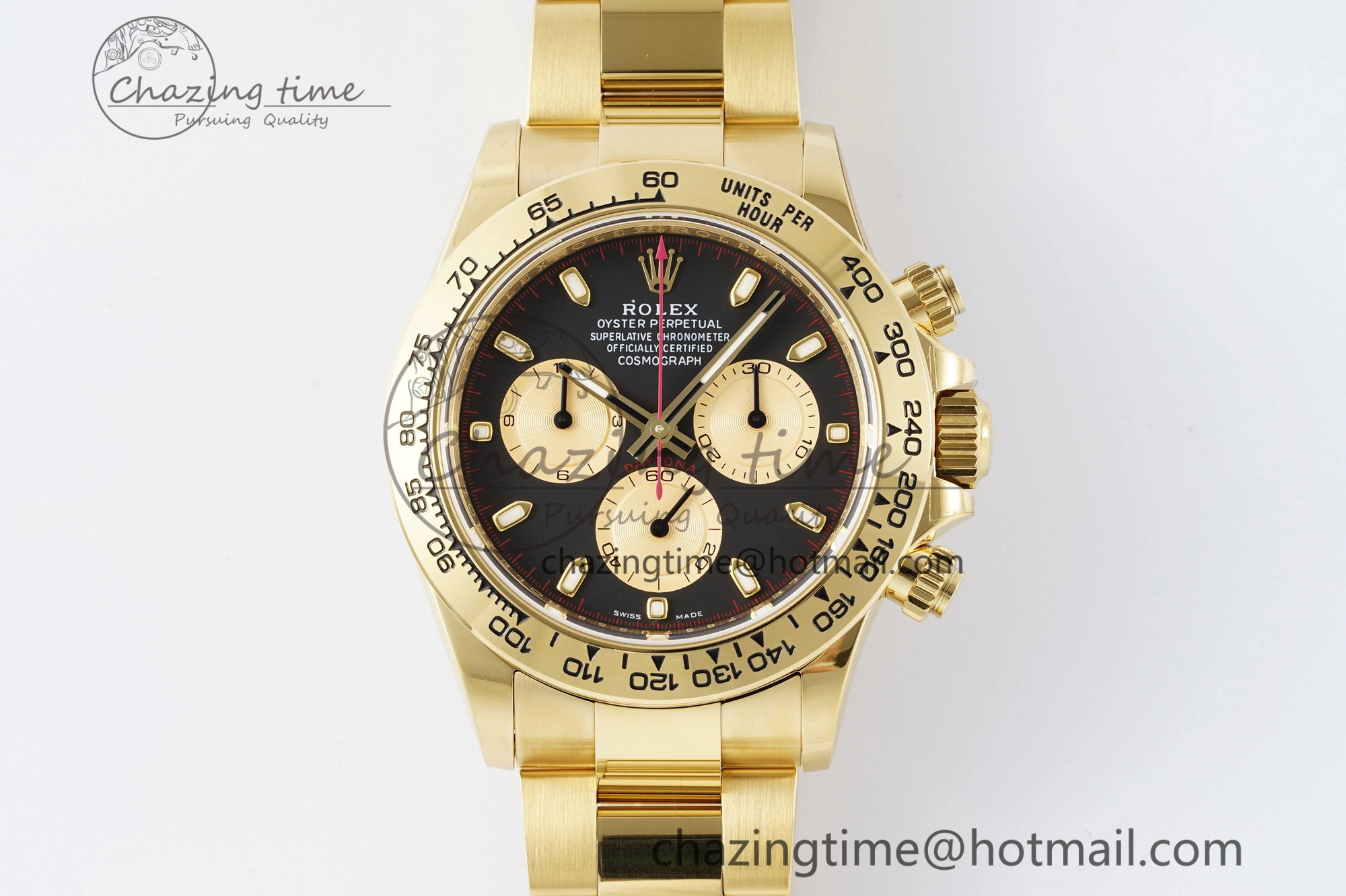 Daytona 116508 BTF 1:1 Best Edition Black YG Dial on YG Bracelet SA Vibrant 2148