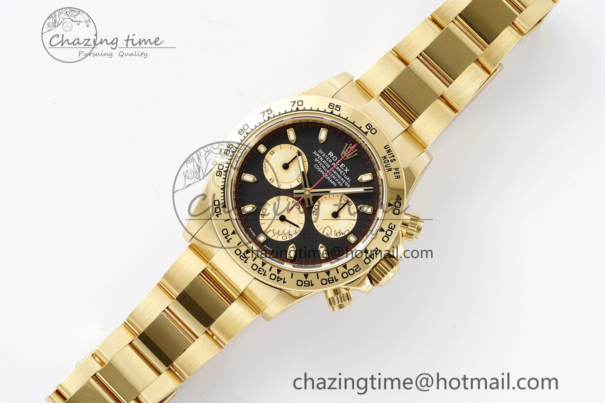 Daytona 116508 BTF 1:1 Best Edition Black YG Dial on YG Bracelet SA Vibrant 2148