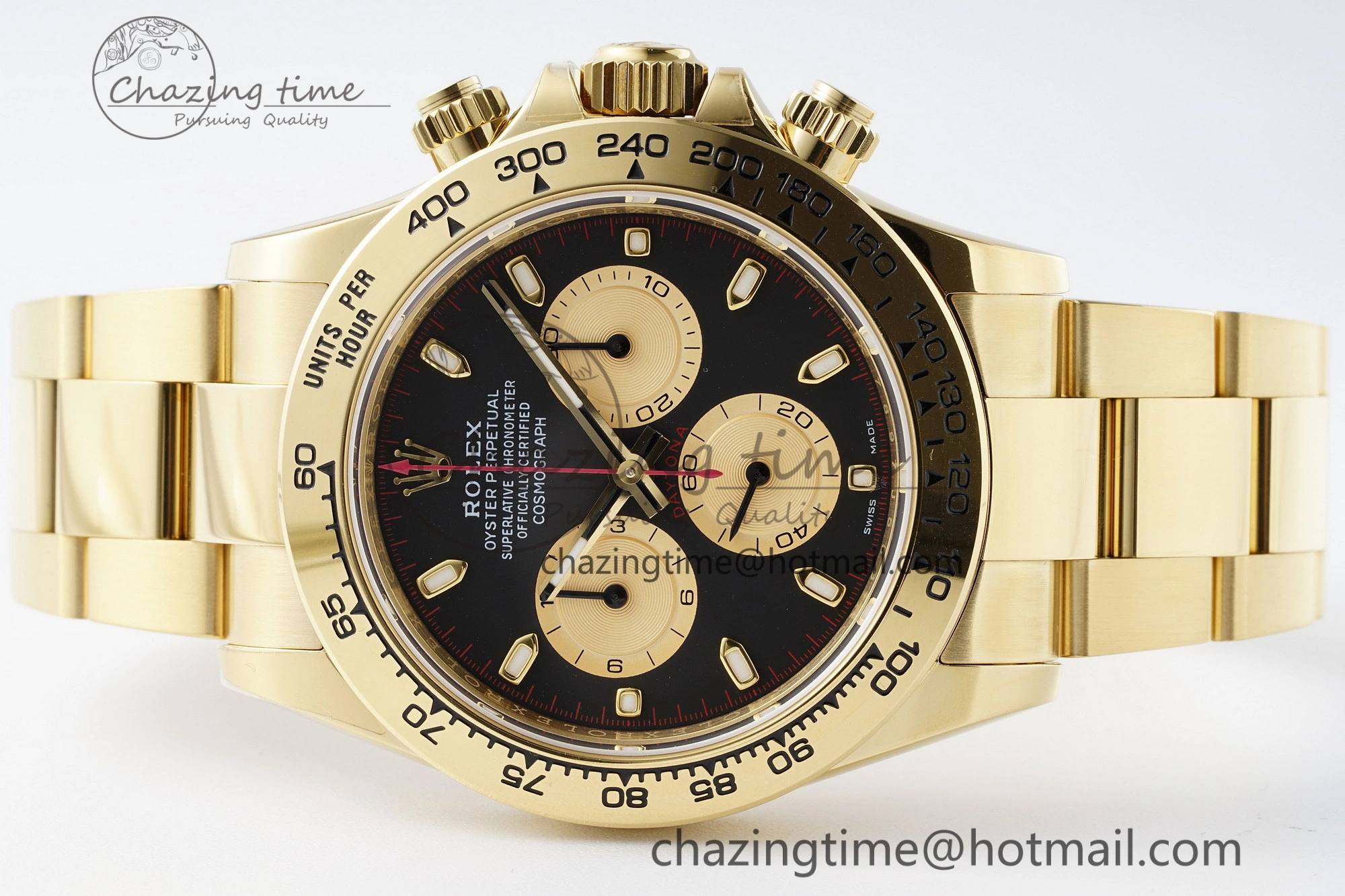 Daytona 116508 BTF 1:1 Best Edition Black YG Dial on YG Bracelet SA Vibrant 2148