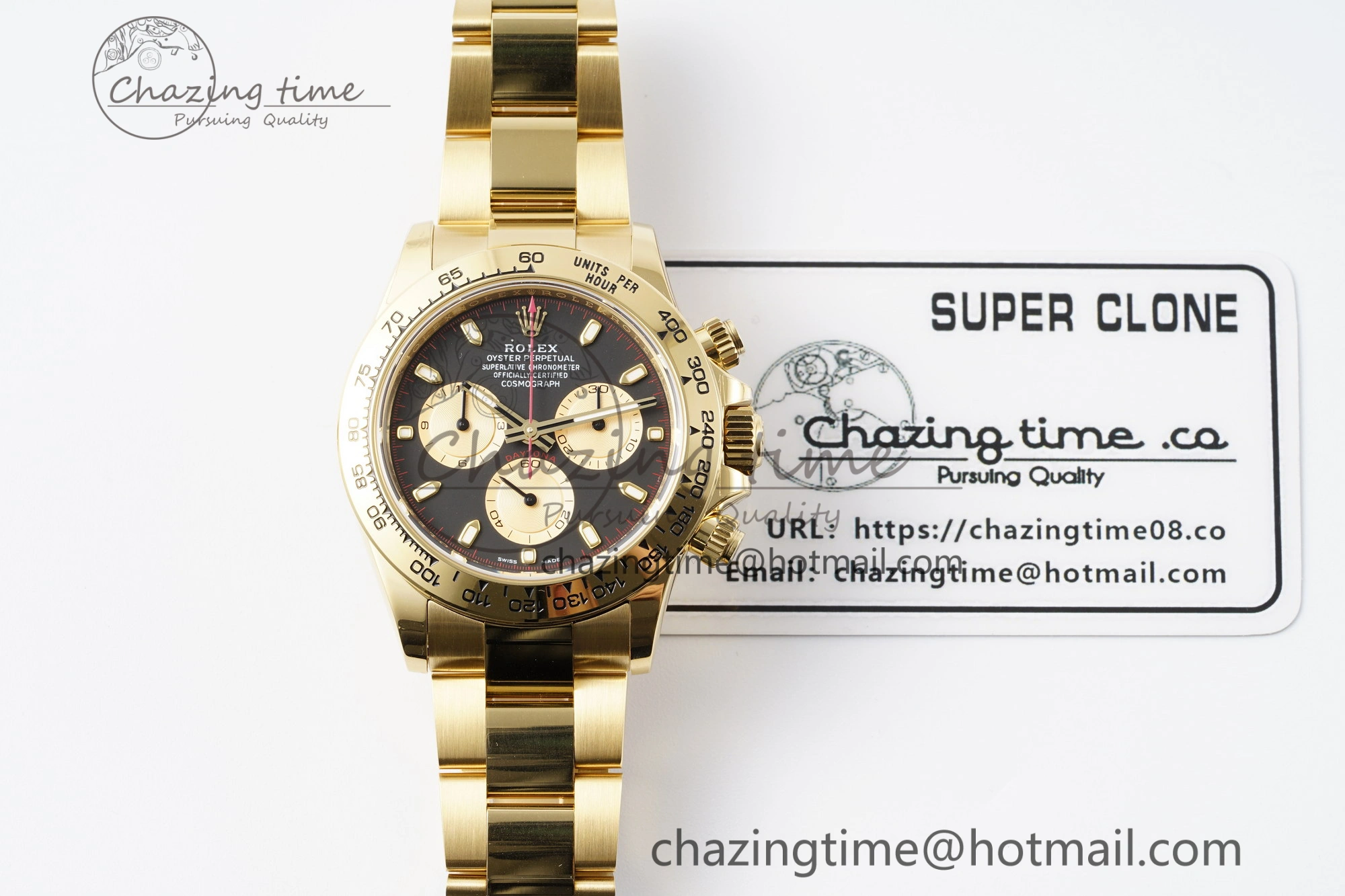 Daytona 116508 BTF 1:1 Best Edition Black YG Dial on YG Bracelet SA Vibrant 2148