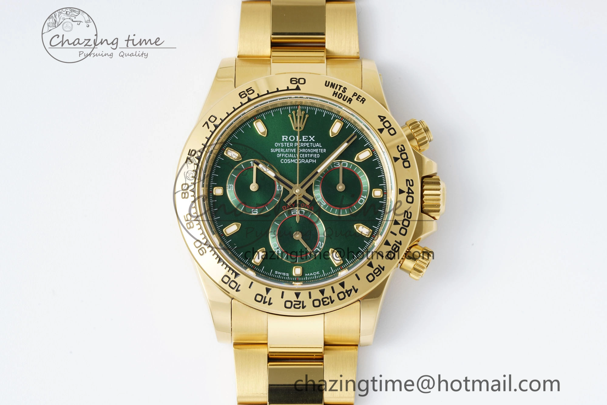 Packable Daytona 116508 BTF 1:1 Best Edition Green Dial on YG Bracelet SA 2198