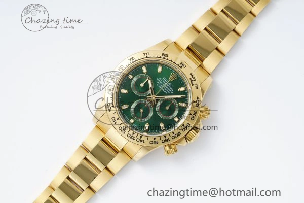 Packable Daytona 116508 BTF 1:1 Best Edition Green Dial on YG Bracelet SA 2198