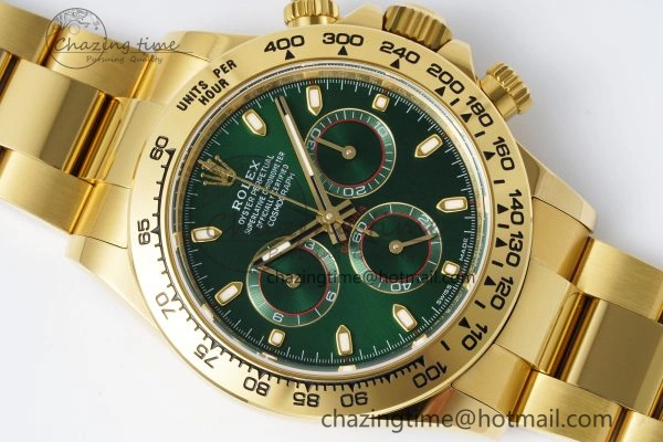 Packable Daytona 116508 BTF 1:1 Best Edition Green Dial on YG Bracelet SA 2198