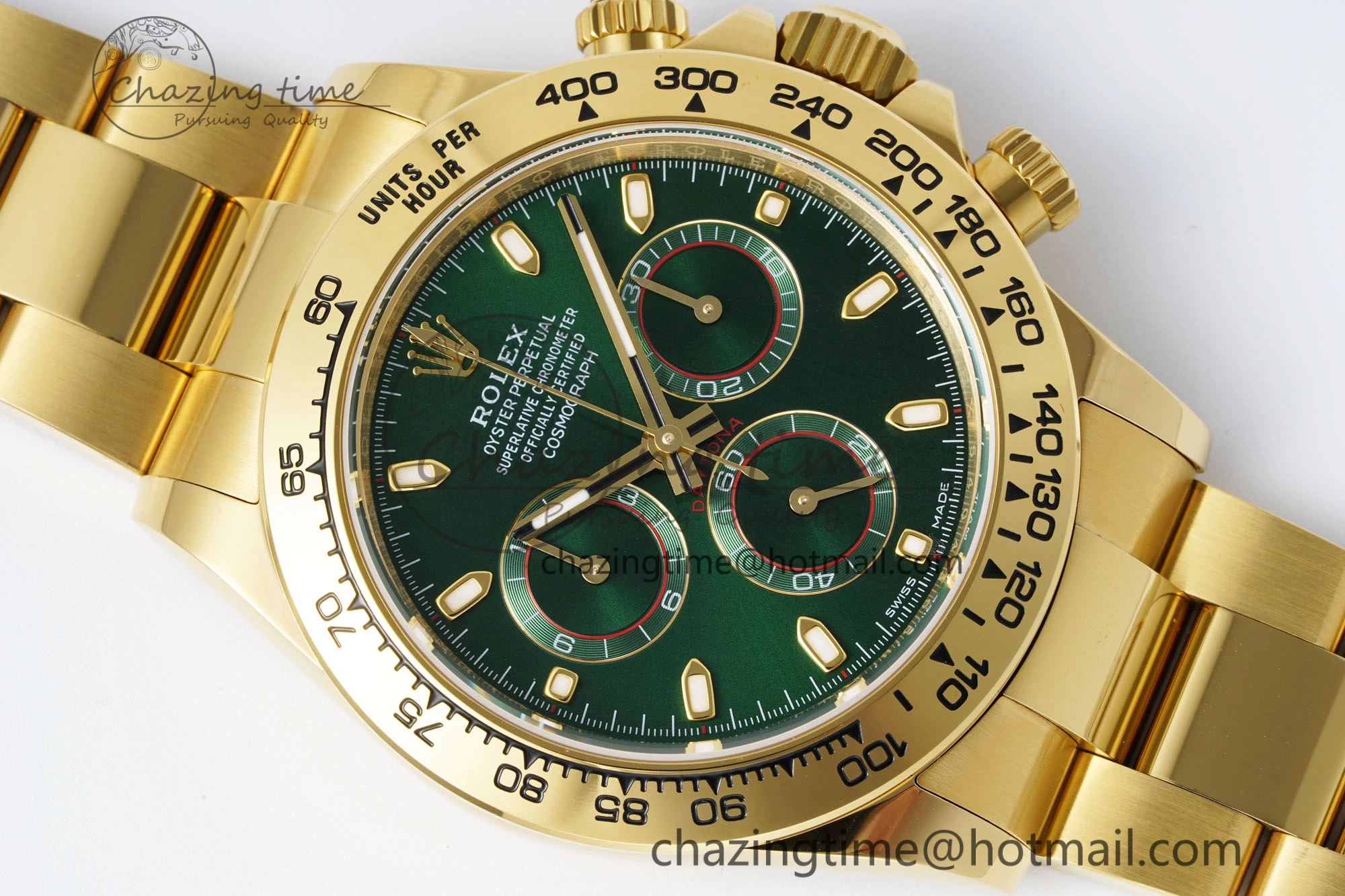 Packable Daytona 116508 BTF 1:1 Best Edition Green Dial on YG Bracelet SA 2198