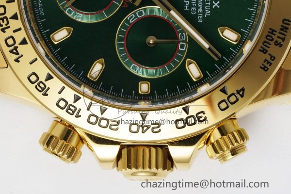 Packable Daytona 116508 BTF 1:1 Best Edition Green Dial on YG Bracelet SA 2198
