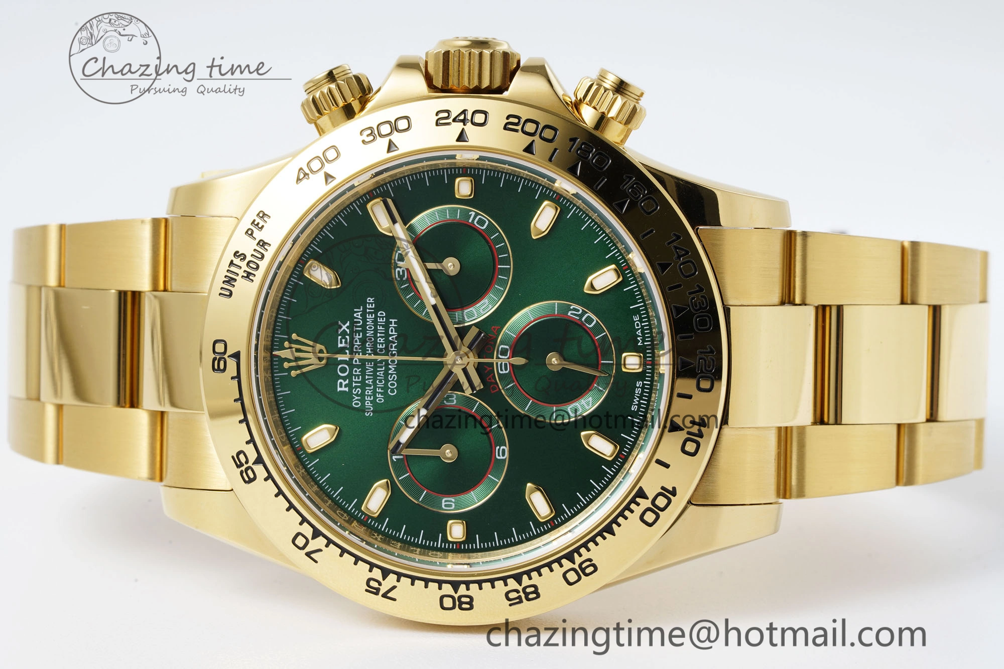 Packable Daytona 116508 BTF 1:1 Best Edition Green Dial on YG Bracelet SA 2198