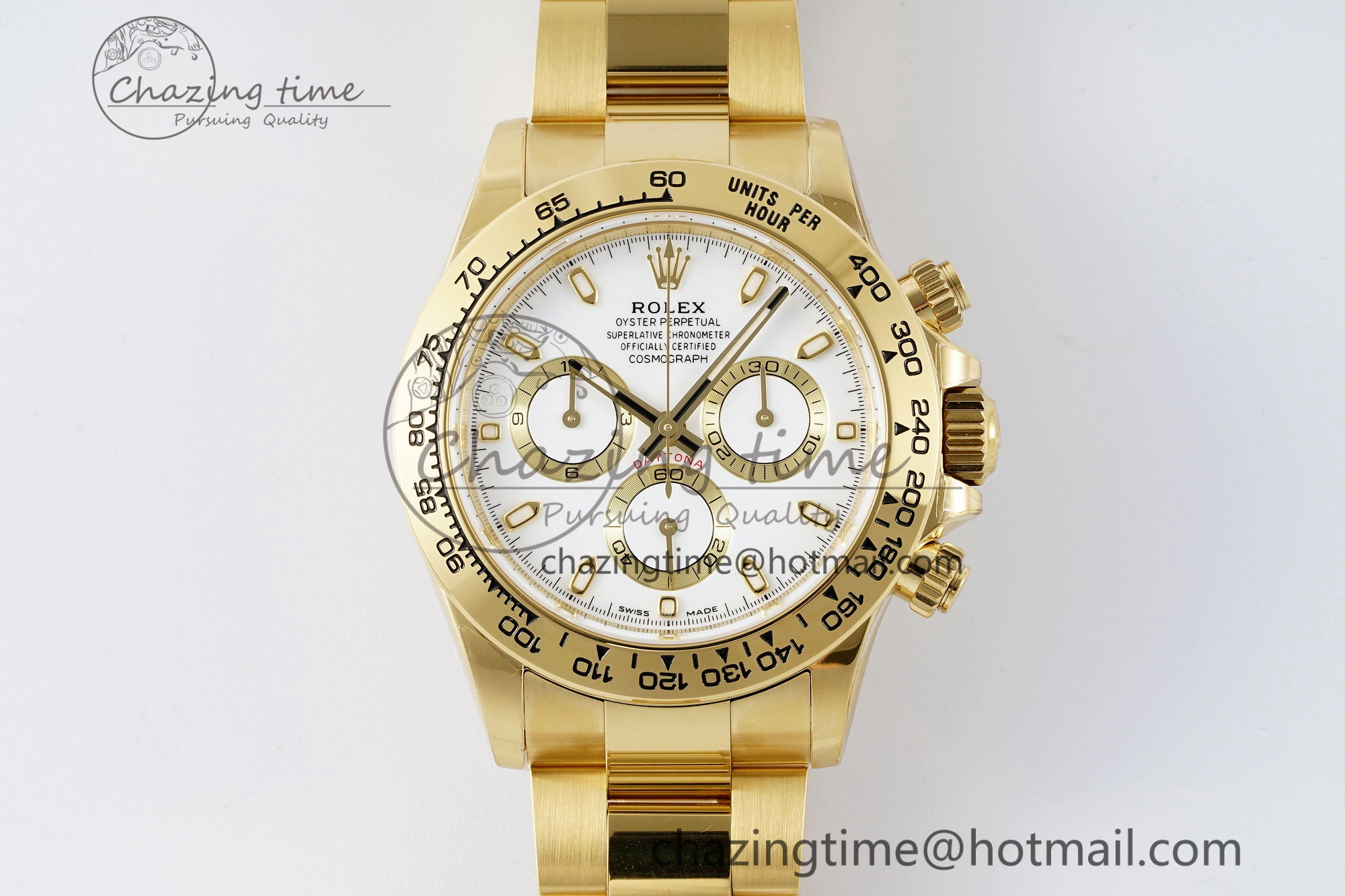 ZipUp Daytona 116508 BTF 1:1 Best Edition White Dial on YG Bracelet SA 2153