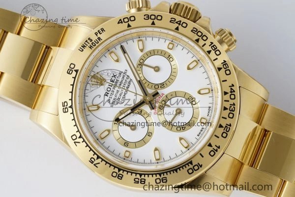 ZipUp Daytona 116508 BTF 1:1 Best Edition White Dial on YG Bracelet SA 2153