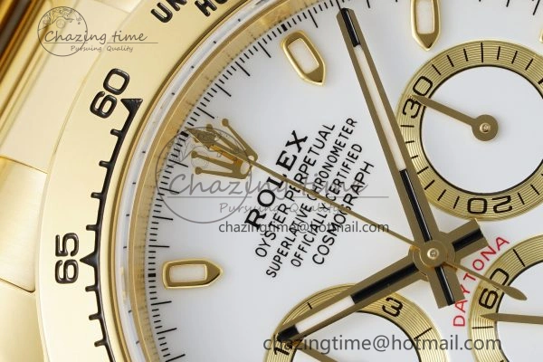 ZipUp Daytona 116508 BTF 1:1 Best Edition White Dial on YG Bracelet SA 2153