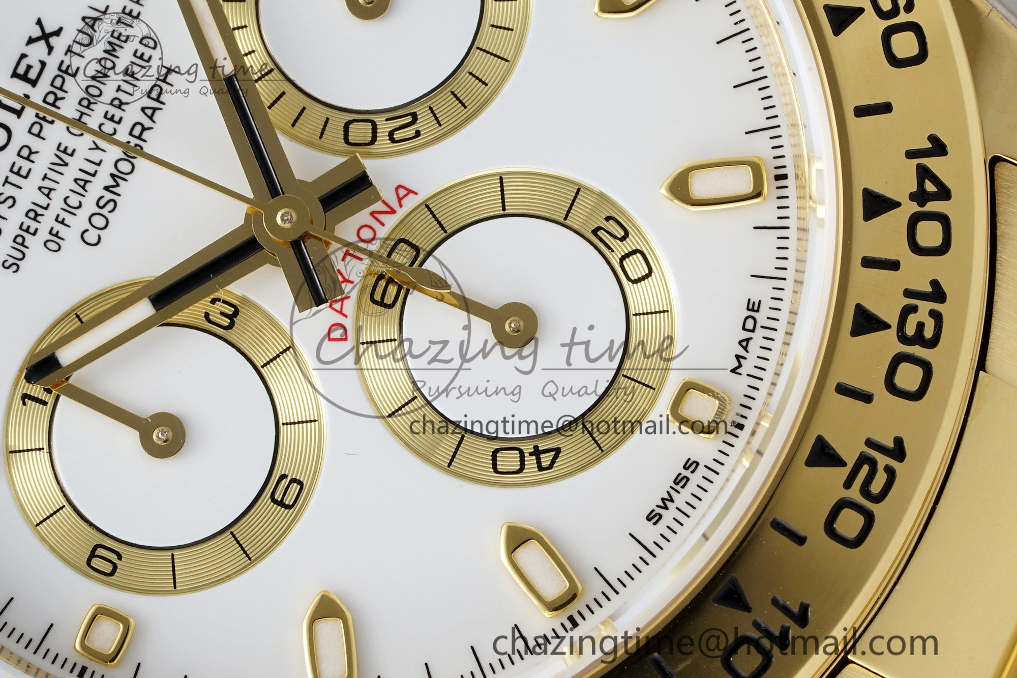 ZipUp Daytona 116508 BTF 1:1 Best Edition White Dial on YG Bracelet SA 2153