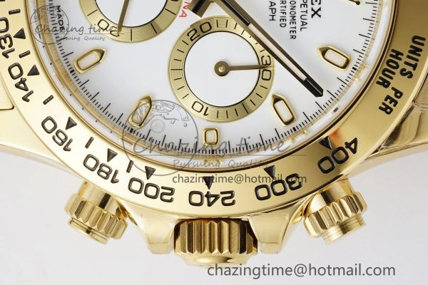 ZipUp Daytona 116508 BTF 1:1 Best Edition White Dial on YG Bracelet SA 2153