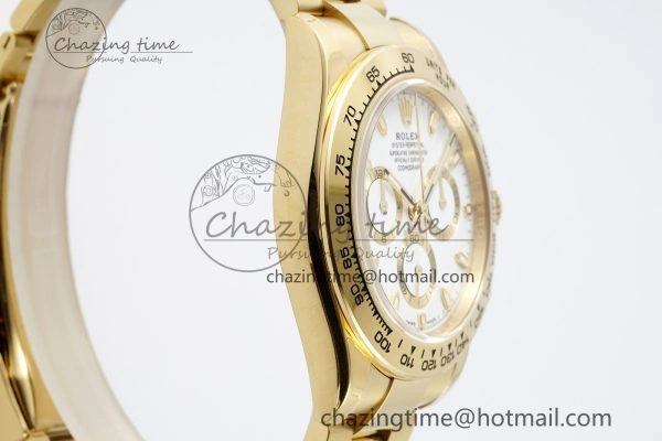 ZipUp Daytona 116508 BTF 1:1 Best Edition White Dial on YG Bracelet SA 2153