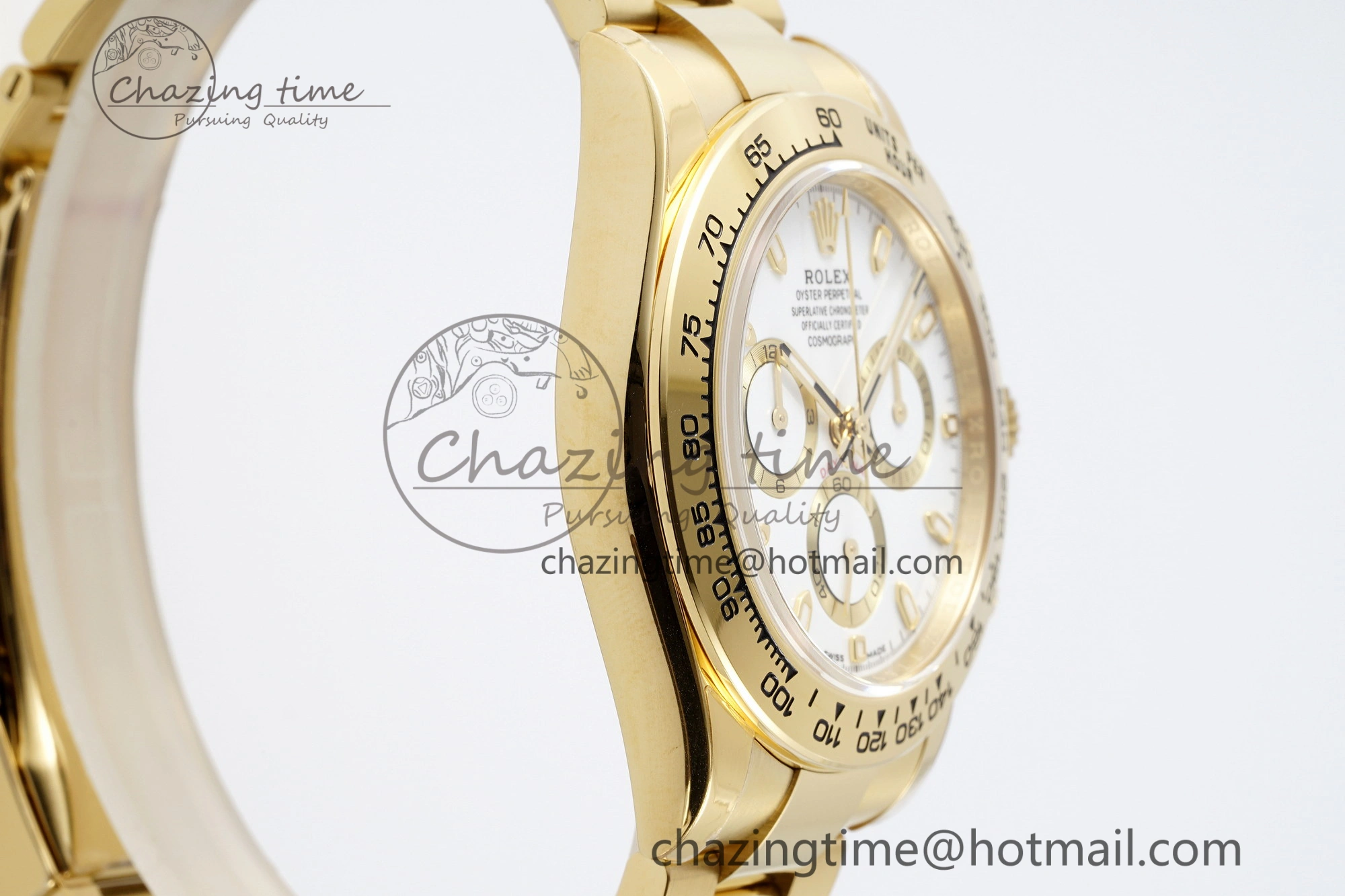 ZipUp Daytona 116508 BTF 1:1 Best Edition White Dial on YG Bracelet SA 2153
