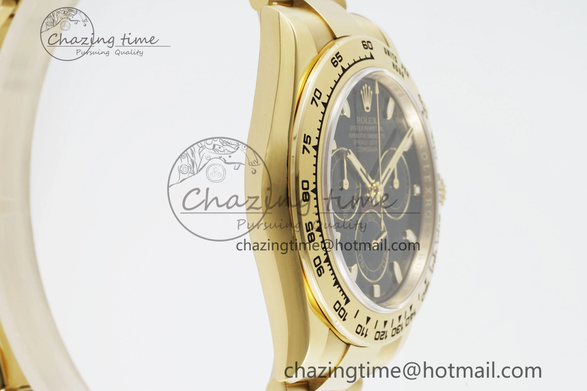 Daytona 116508 Clean 1:1 Best Edition Black Dial on YG Bracelet SA4130 V GoodFit 2107