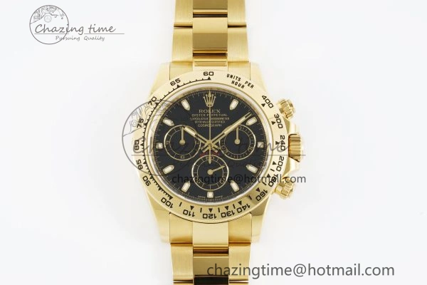 Daytona 116508 Clean 1:1 Best Edition Black Dial on YG Bracelet SA4130 V GoodFit 2107