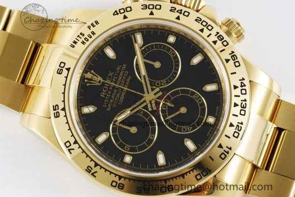 Daytona 116508 Clean 1:1 Best Edition Black Dial on YG Bracelet SA4130 V GoodFit 2107