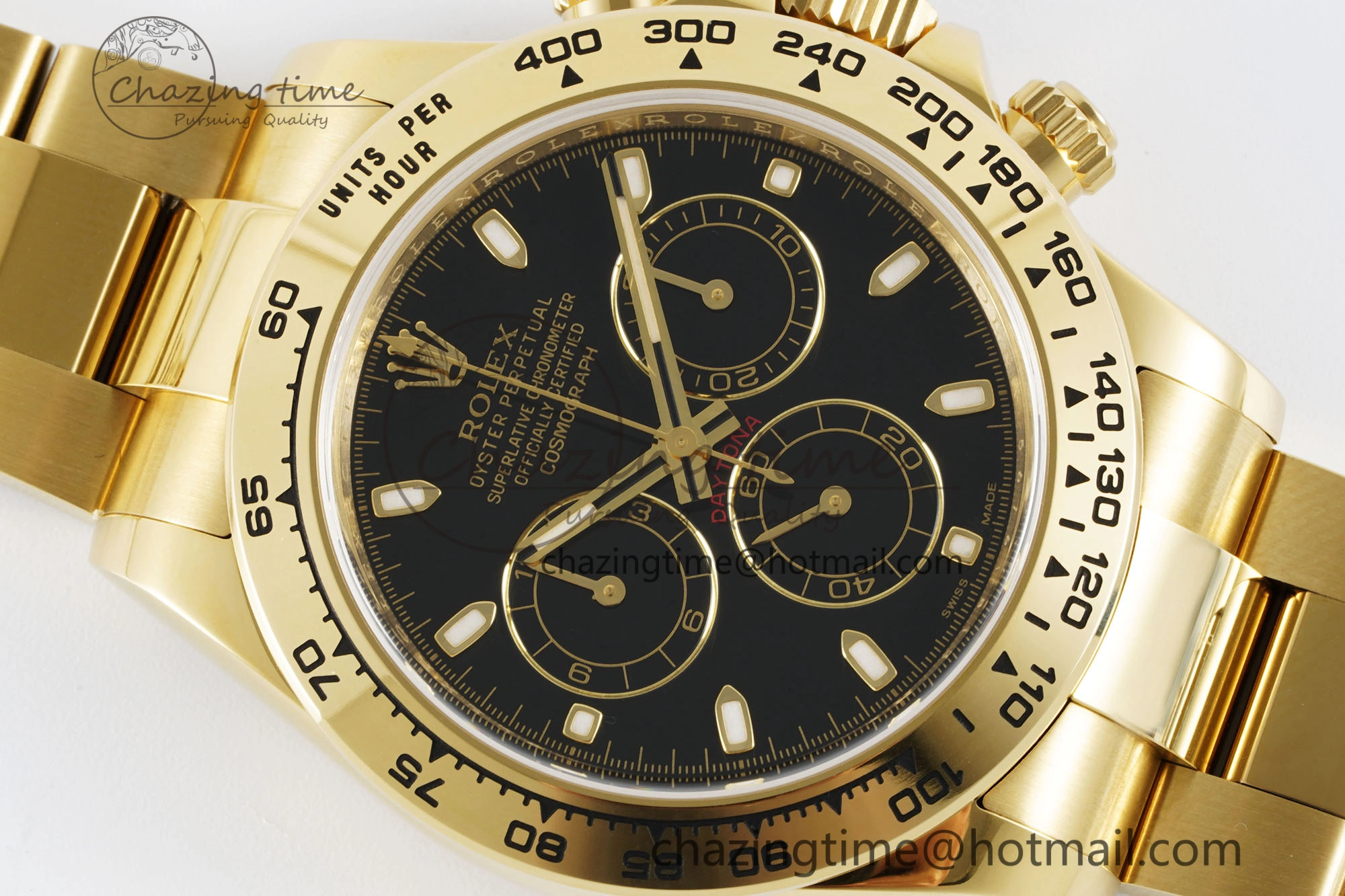 Daytona 116508 Clean 1:1 Best Edition Black Dial on YG Bracelet SA4130 V GoodFit 2107